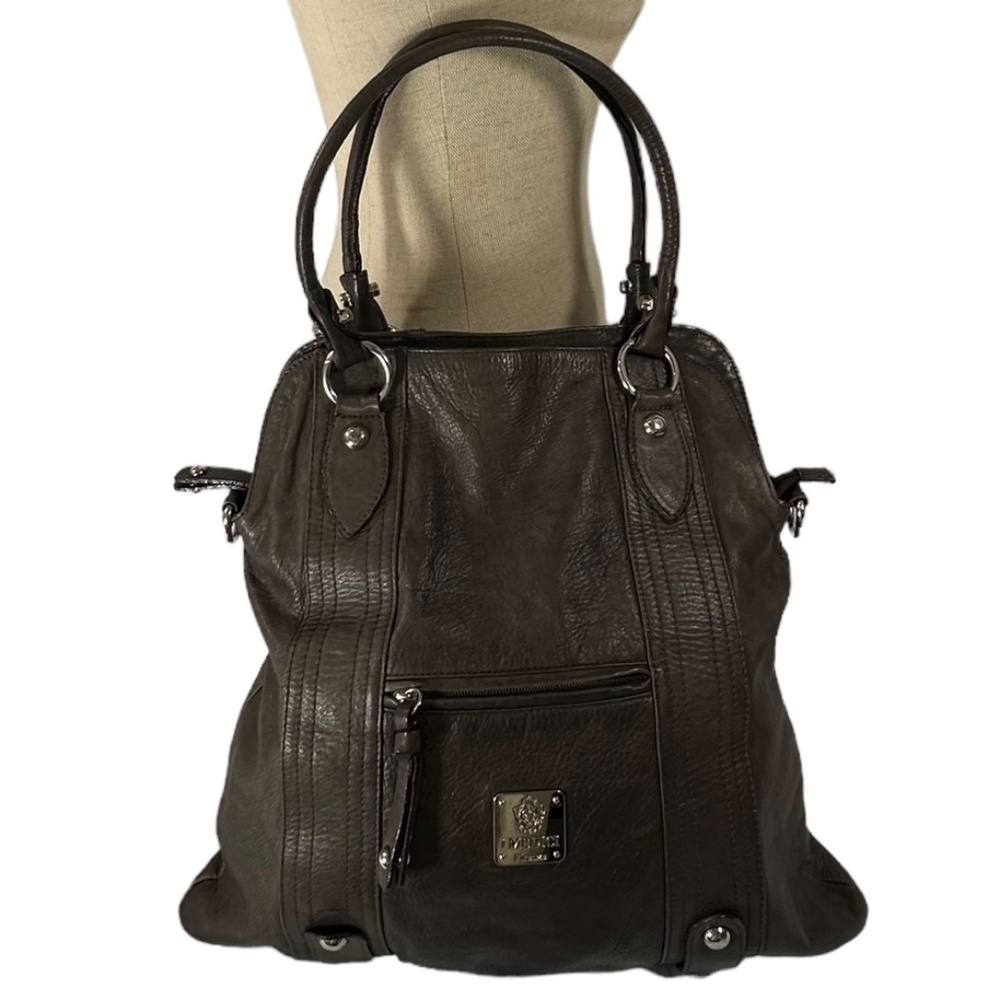 Genuine I MEDICI brown plum leather shoulder bag
